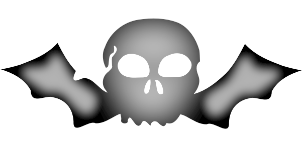 Batskull - หัว กะโหลก ฮาโลวีน การ์ตูน Clipart (600x600), Png Download