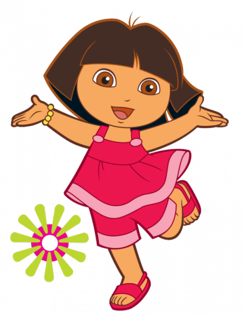 Tubes Personnages Varies Png - Dora Cartoon Character Png Clipart (500x650), Png Download