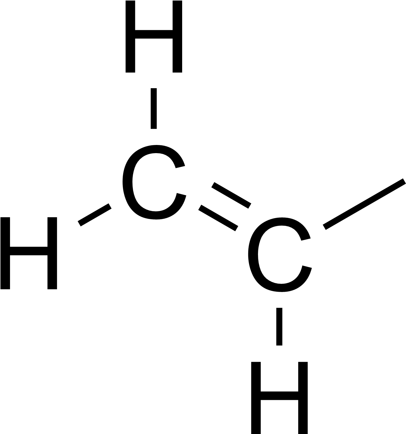 Vinyl And Allyl Structure Clipart (1386x1452), Png Download