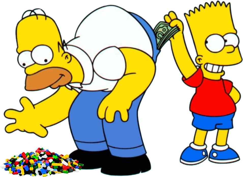 Transparent Homer Simpson Png - Homero Y Bart Simpson Clipart (956x696), Png Download