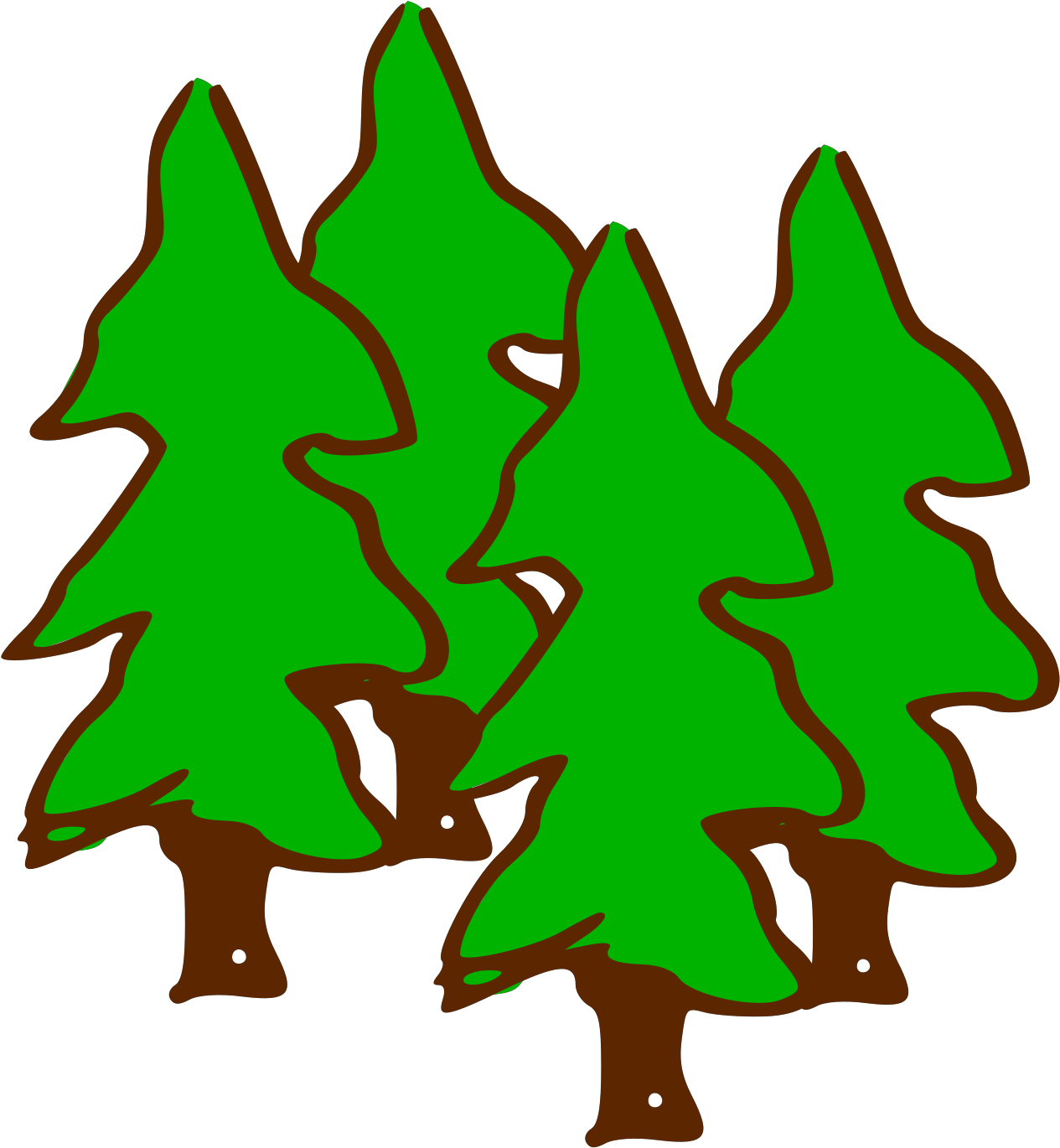 Cartoon Tree Drawing No Background Clipart (1600x1600), Png Download