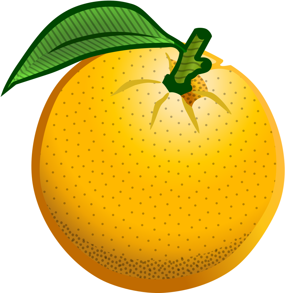 Onlinelabels Clip Art - Orange Fruit Clipart Png Transparent Png (969x1000), Png Download