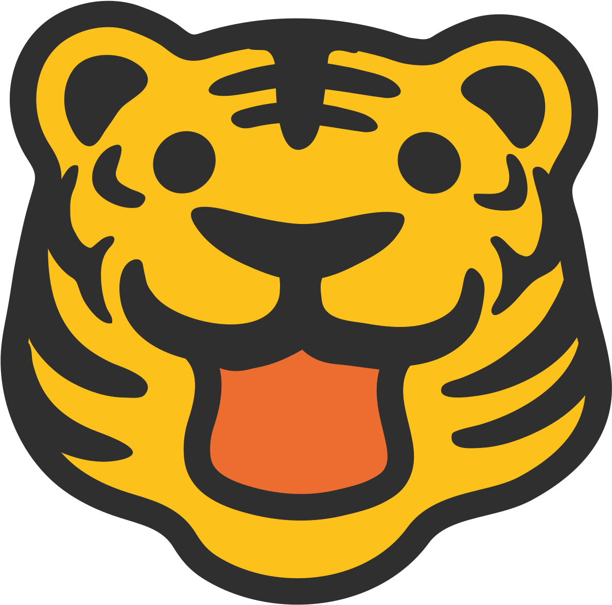 Tigre Emoji Clipart (1200x1200), Png Download