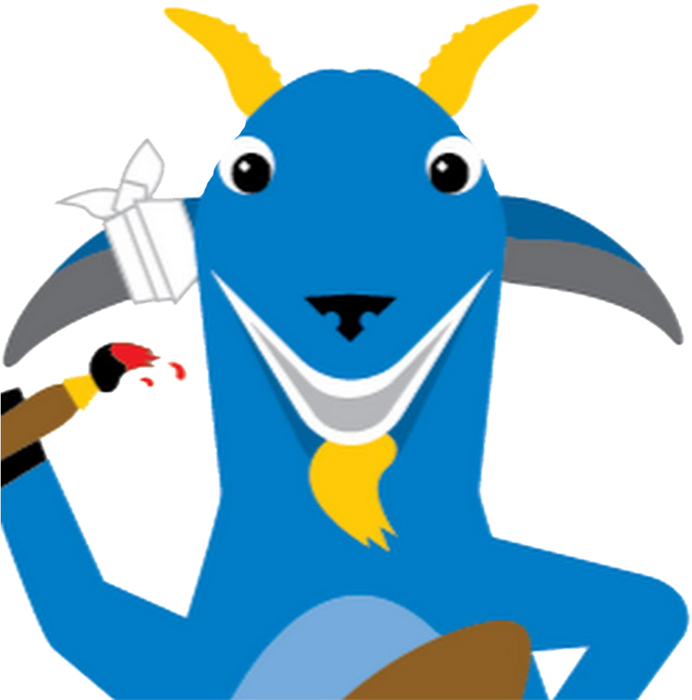 Baby Einstein Blue Goat Clipart (1024x1063), Png Download