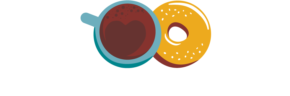 Coffee & Bagel Brands Logo - Coffee And Bagel Brands Logo Clipart (1201x349), Png Download