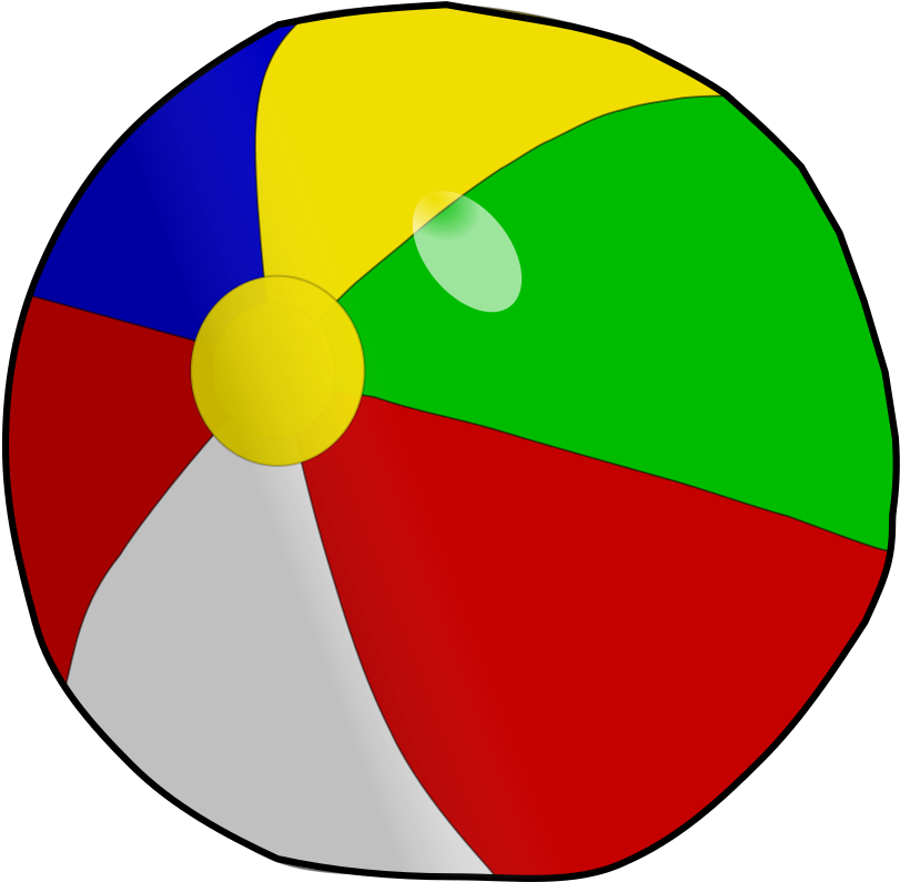 Beach Ball Svg Clip Arts - Beach Ball Clip Art - Png Download (1024x1024), Png Download