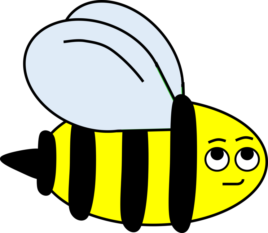 Smirking Bumblebee - Bumblebee Clipart (800x694), Png Download