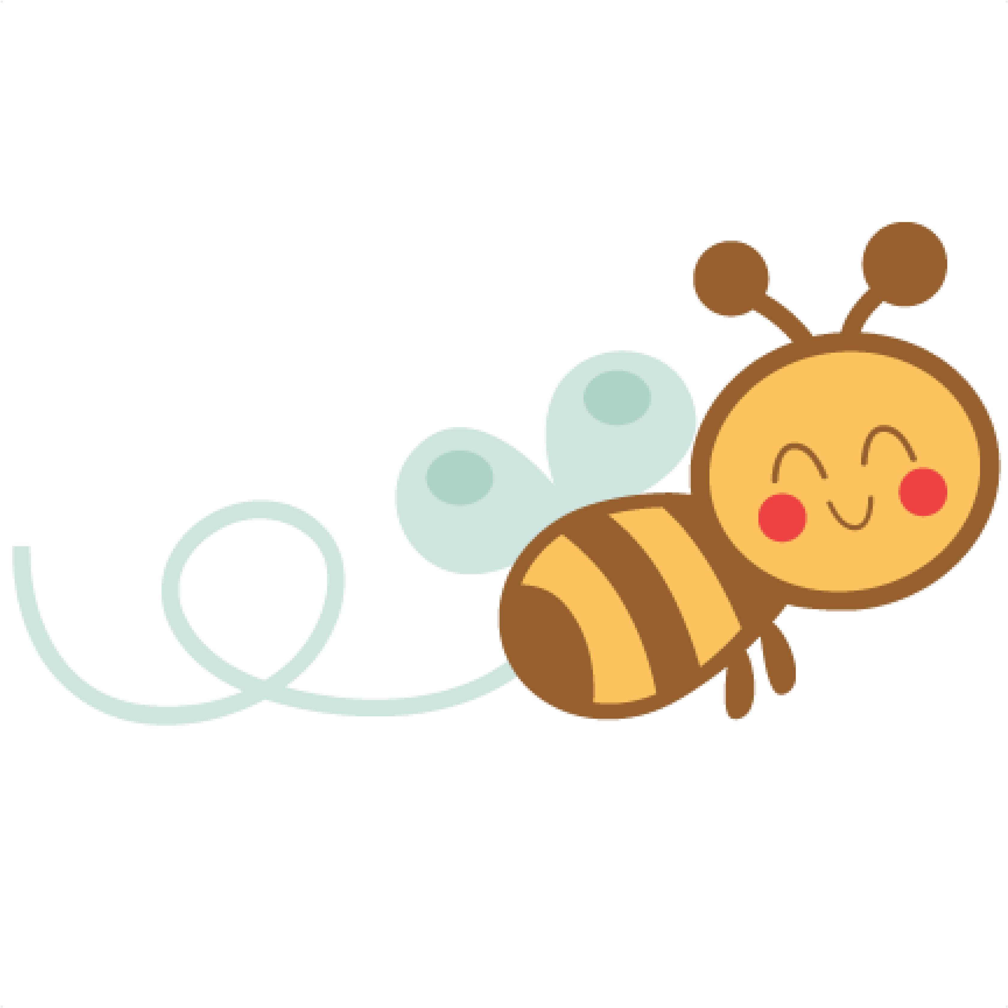 #bee #bumblebee #buzz #bumble #buzzybee #buzzy #yellow - Cute Bee Cartoon Png Clipart (3464x3464), Png Download