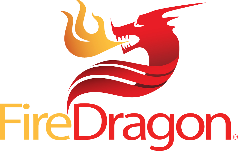 Transparent Fire Dragon Png - Dragon And Fire Logo Clipart (975x619), Png Download
