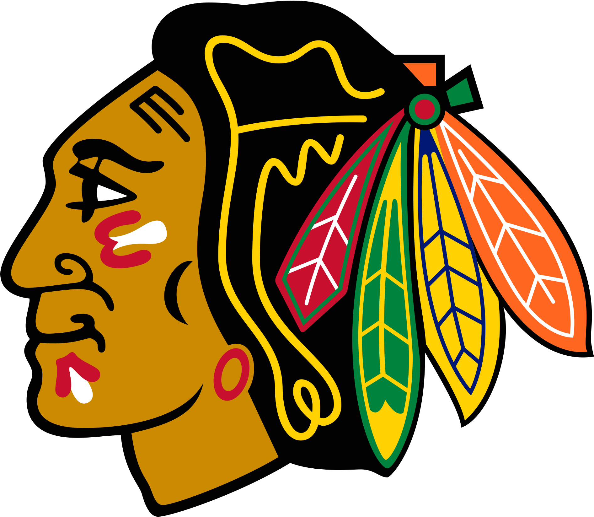 Chicago Blackhawks Logo Png Transparent - Chicago Blackhawks Lines Clipart (2200x2200), Png Download