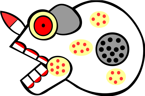 Abstract Skull Icon - Mictli Clipart (600x600), Png Download