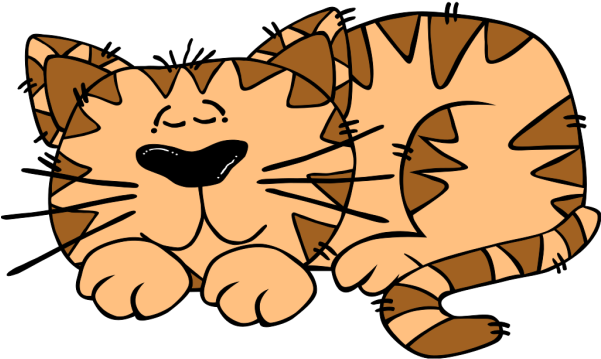 Cat Sleeping Clipart - Png Download (600x600), Png Download