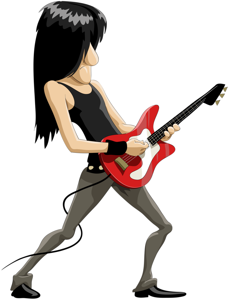 Preschool Musical Instruments Png - Cartoon Guitar Player .png Clipart (782x1024), Png Download