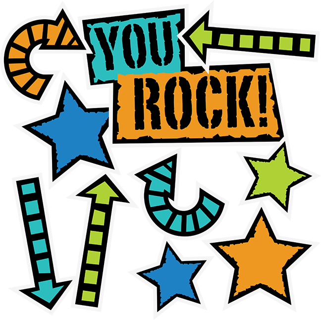 Clipart You Rock - Scrapbook For Boys Teen - Png Download (648x646), Png Download