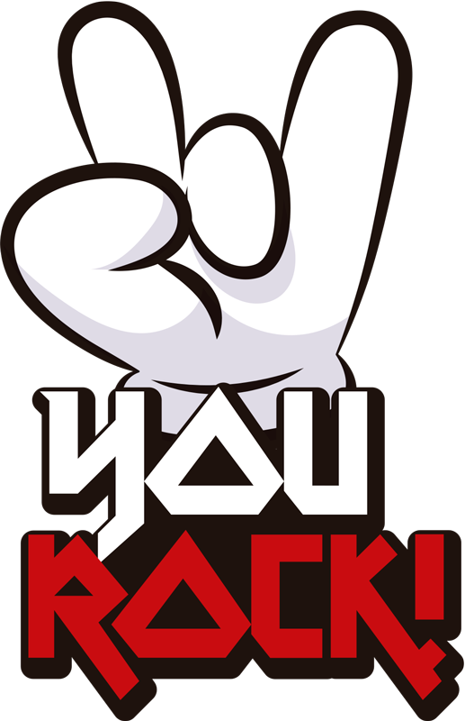 You Rock Iphone Decorative Sticker - Clipart You Rock - Png Download (517x800), Png Download