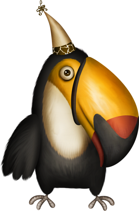 Bird Clipart Tucan - 黑 木 鳥 卡通 - Png Download (528x800), Png Download
