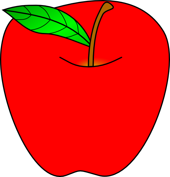 A For Apple Clipart Clip Royalty Free Library Apple - Red Clipart Apple - Png Download (570x596), Png Download