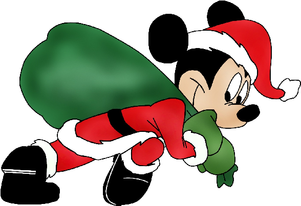 Mickey Mouse Santa Claus Clipart (600x600), Png Download