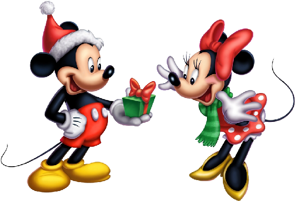 Holiday Mickey And Minnie Clipart (600x600), Png Download