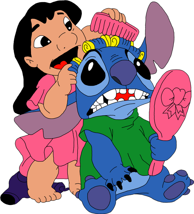 Lilo And Stitch Haircut Clipart (733x812), Png Download