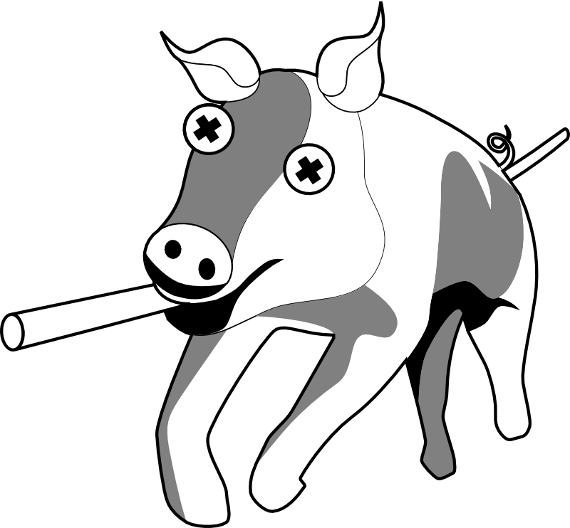 Pig, Barbecue, Grill, Pork, Suckling, Bbq - Suckling Pig Clipart (640x593), Png Download