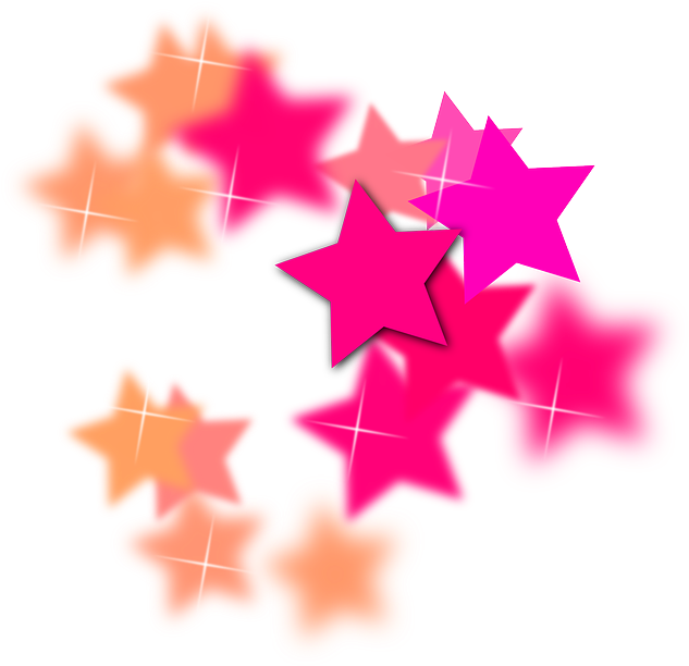 Stars, Coloful, Pink, Red, Orange - Proud Momma Clipart (640x617), Png Download
