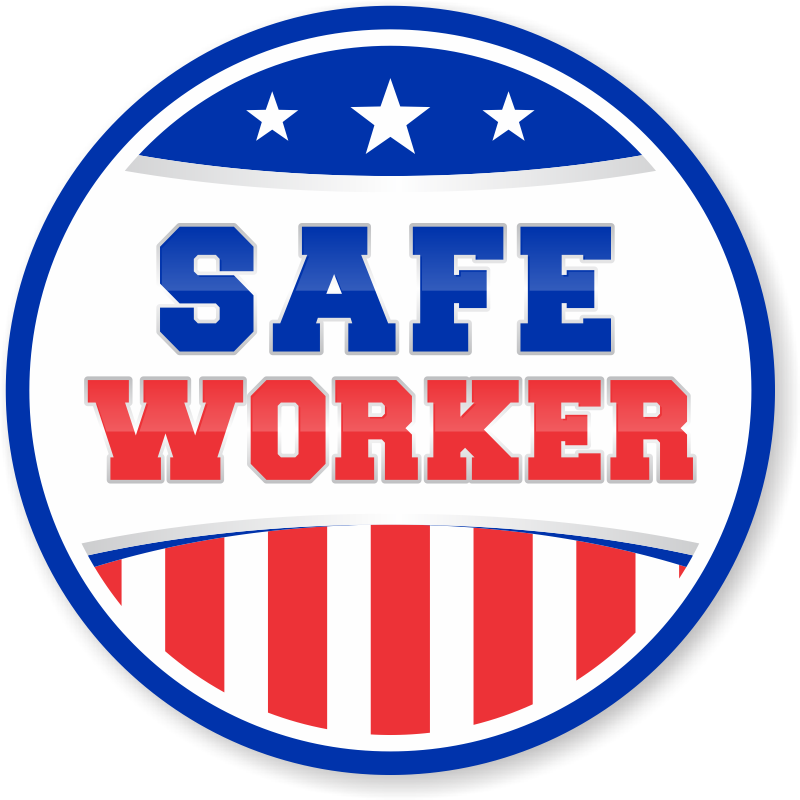 Stars & Stripes Safe Worker Hard Hat Labels - Love Clipart (800x800), Png Download