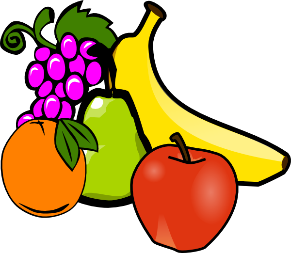 Fruit And Vegetables Clipart Fruit Clipart Png - Transparent Fruit And Vegetables Clipart (600x522), Png Download