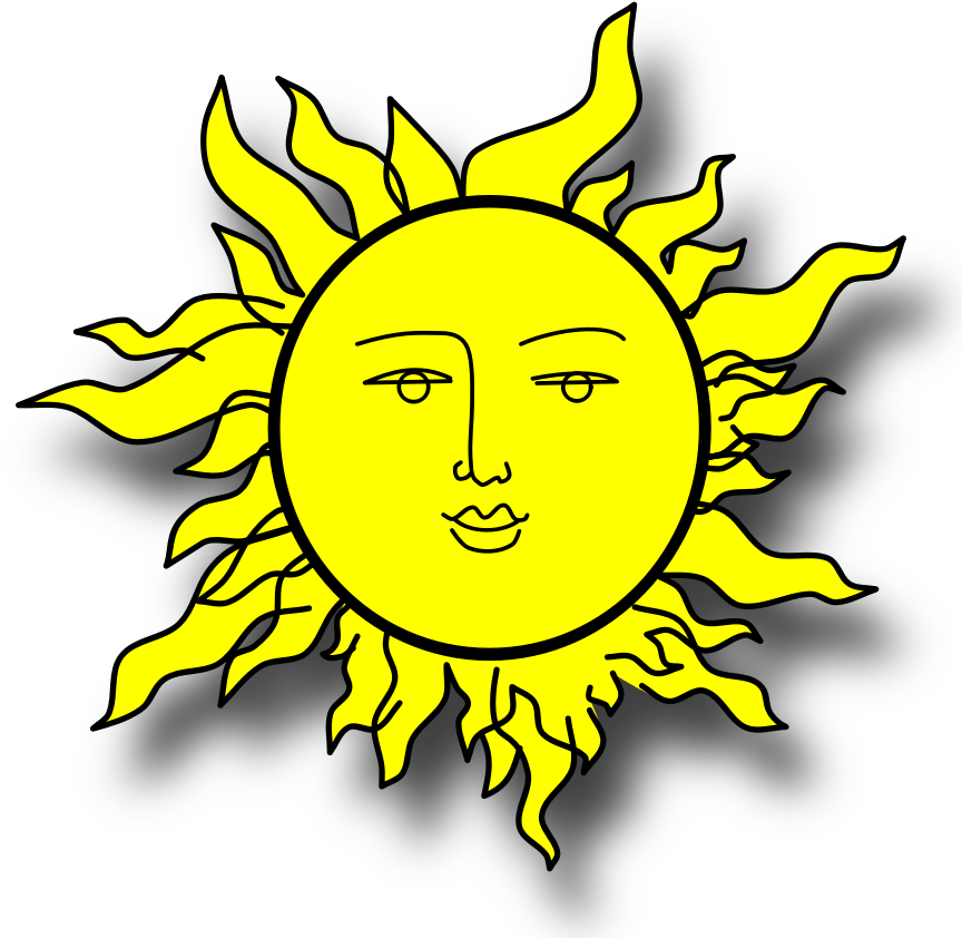 Sun With A Face Png Clipart (900x900), Png Download