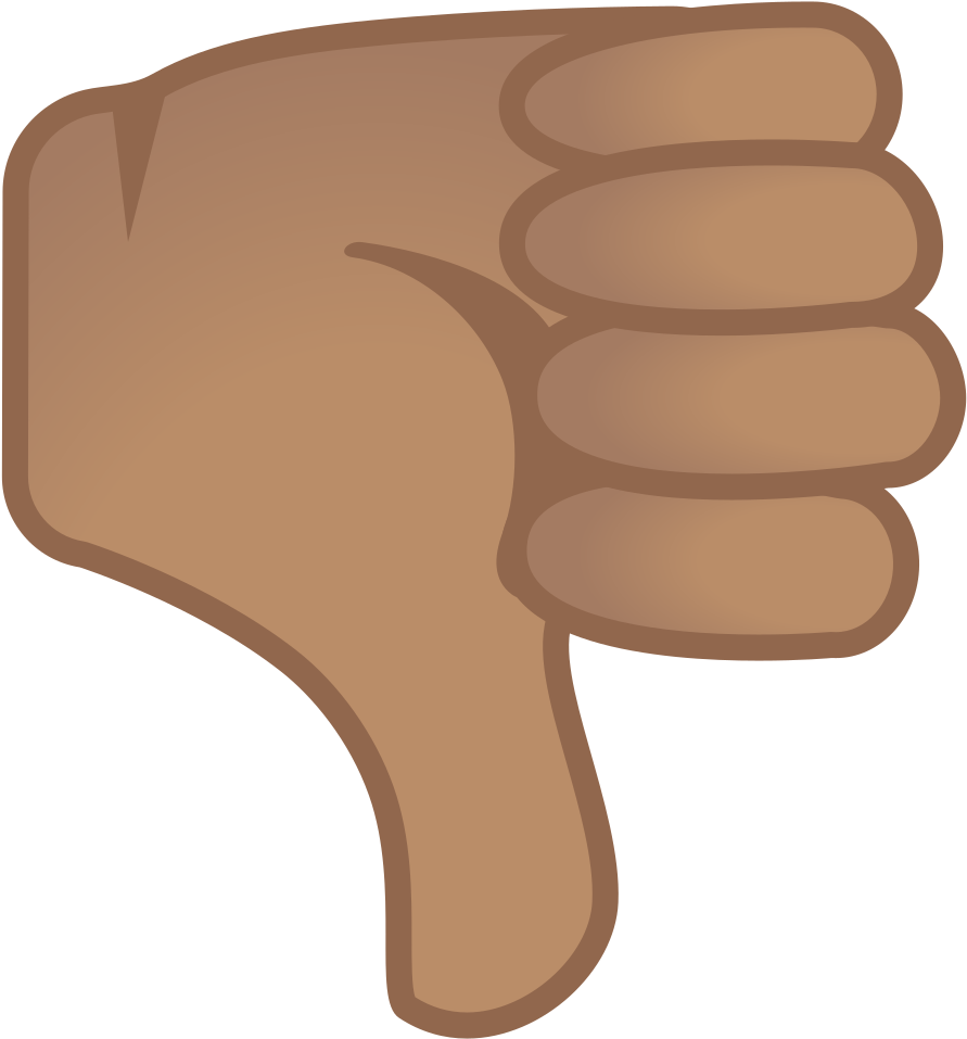 Thumbs Down Medium Skin Tone Icon - Emoji Thumbs Down Png Clipart (1024x1024), Png Download