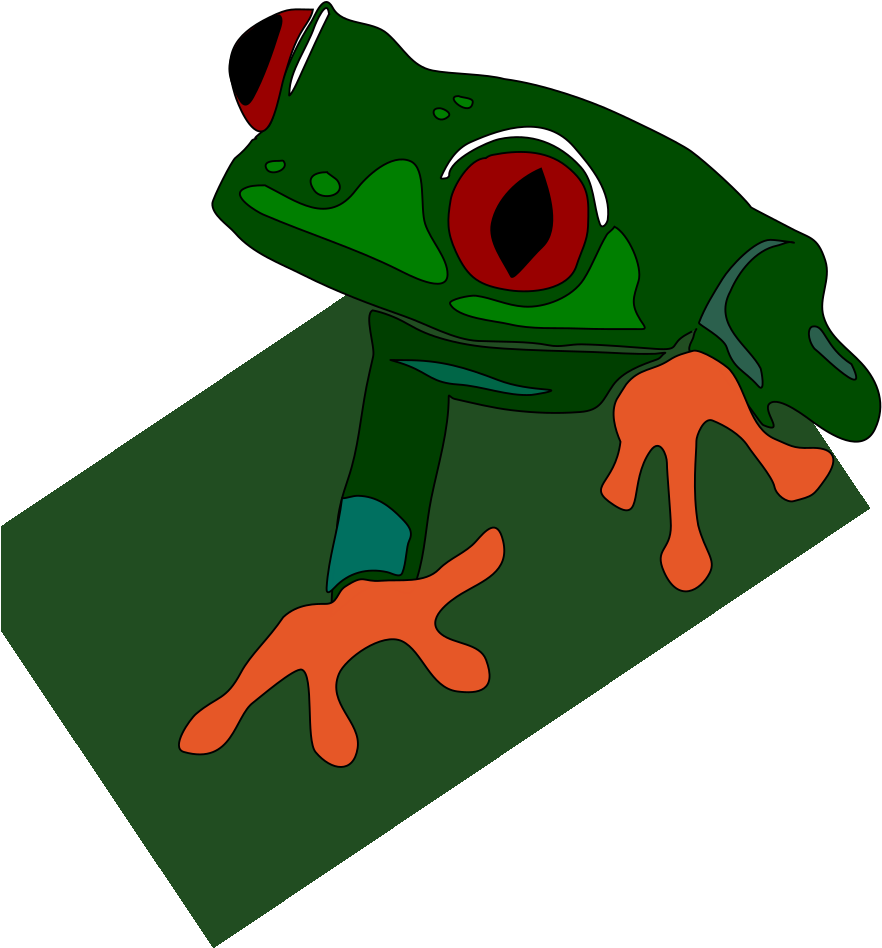 Green Dart Frog Clipart - Png Download (1600x1600), Png Download