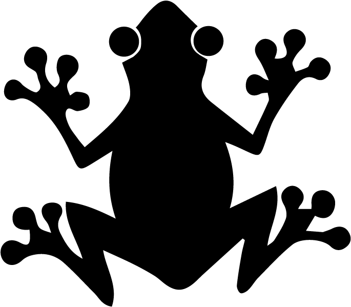 The Tree Frog Silhouette - Frog Silhouette Png Clipart (720x677), Png Download