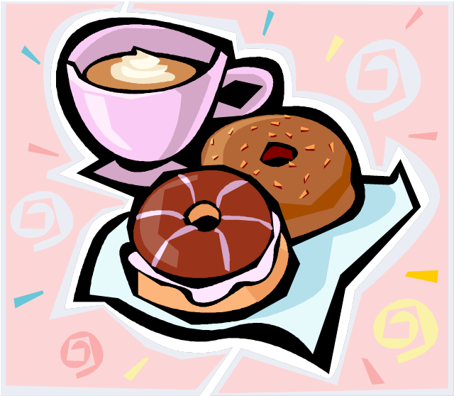 Free Clipart Coffee And Donuts - Breakfast With Parents Flyer - Png Download (640x558), Png Download