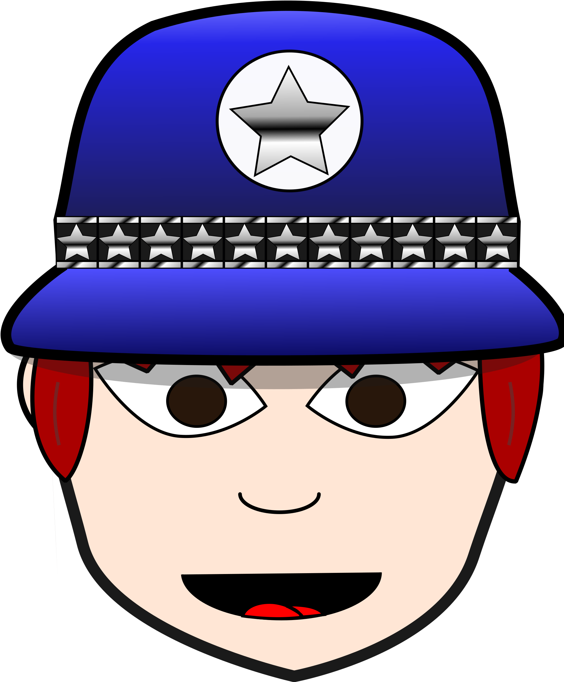 Woman Big Image Png - Police Head Clip Art Transparent Png (1966x2400), Png Download