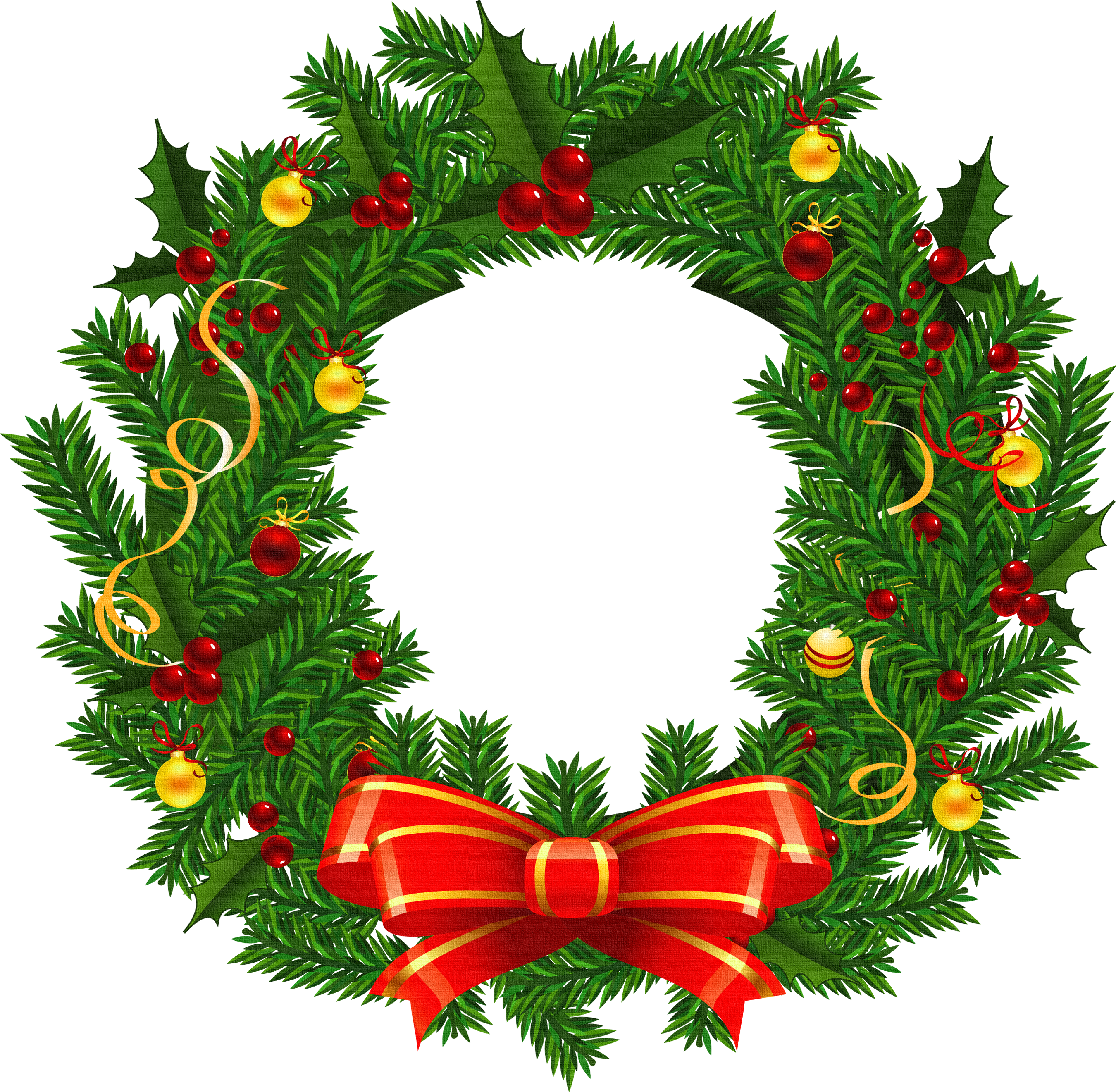 Christmas Wreath Clipart Png Transparent Png (1024x1002), Png Download