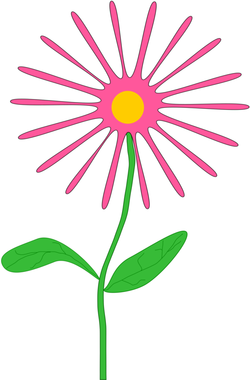 Pink,plant,flora - April Flowers Clip Art - Png Download (530x750), Png Download