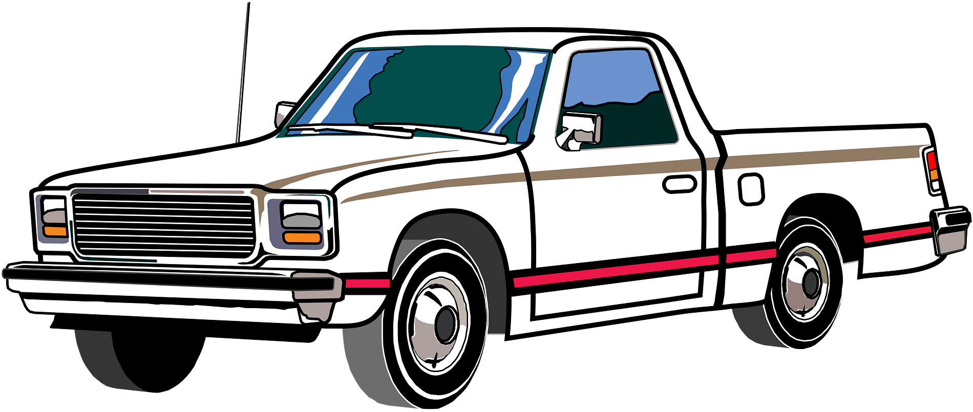 Pickup Truck Clipart (1920x829), Png Download
