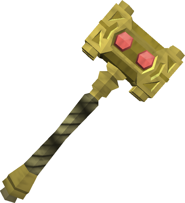 The Runescape Wiki - Hammer Golden Png Clipart (643x705), Png Download