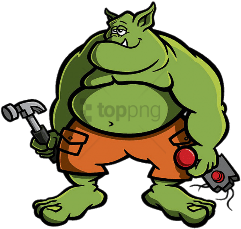 Free Png Ogre With Hammer Png Image With Transparent - Clipart Ogre (803x763), Png Download