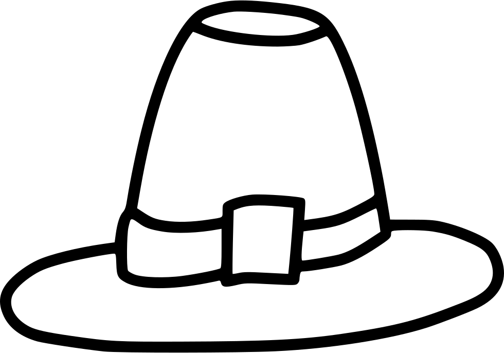 Clip Art Pilgrim"s Hat Drawing Computer Icons - Pilgrim Drawing Transparent - Png Download (980x686), Png Download