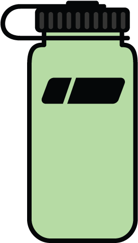 Nalgene Love - Green Water Bottle Clipart - Png Download (567x567), Png Download