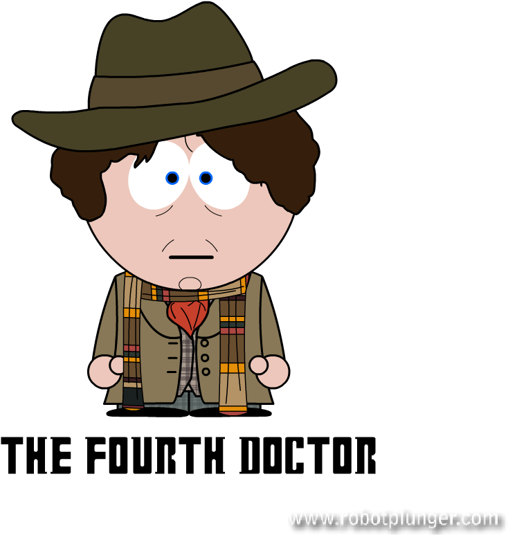 Transparent Dr Who Clipart - Doctor Who Tom Baker Cartoon - Png Download (734x773), Png Download