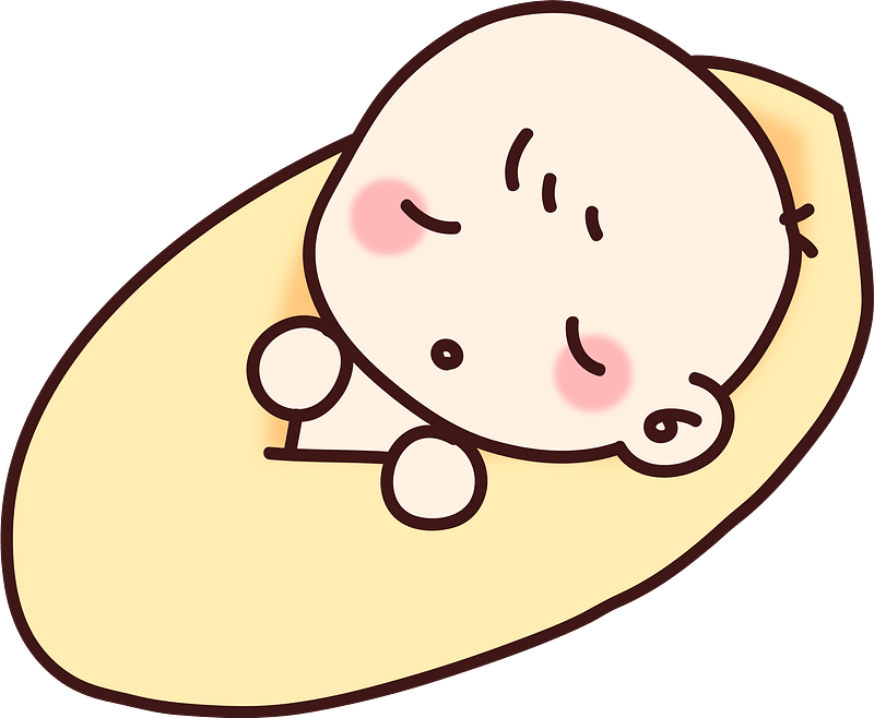 Baby Sleeping Clipart - 出産 おめでとう ござい ます - Png Download (800x658), Png Download
