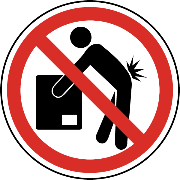 Sign No Symbol Label Clip Art - Heavy Do Not Lift - Png Download (600x600), Png Download