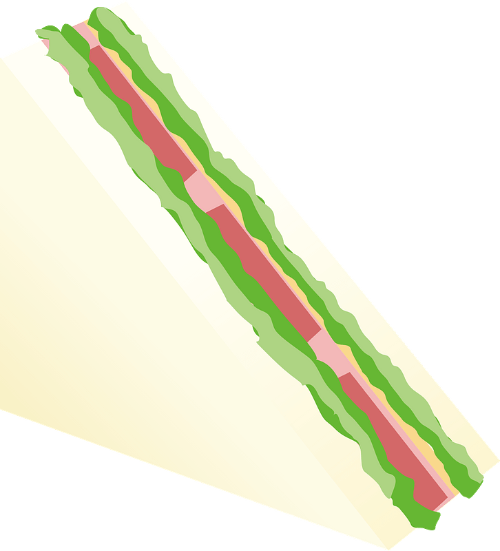 Lettuce Hum Sandwich Clipart - Illustration - Png Download (726x800), Png Download
