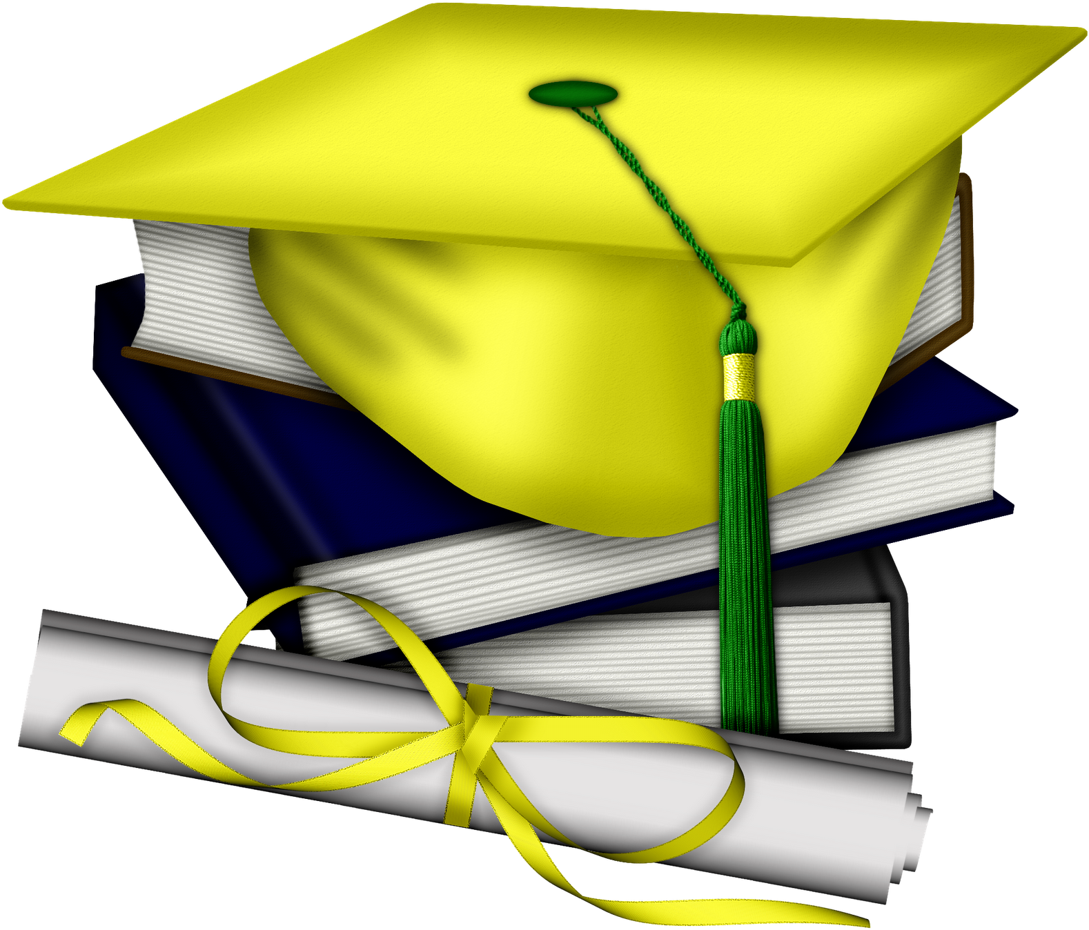 Transparent Clipart For Graduation Invitations - Graduation Cap And Diploma Png (1578x1348), Png Download