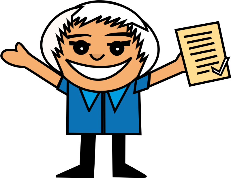 Clipart - Happy - Student Cartoon Gif Png Transparent Png (800x800), Png Download