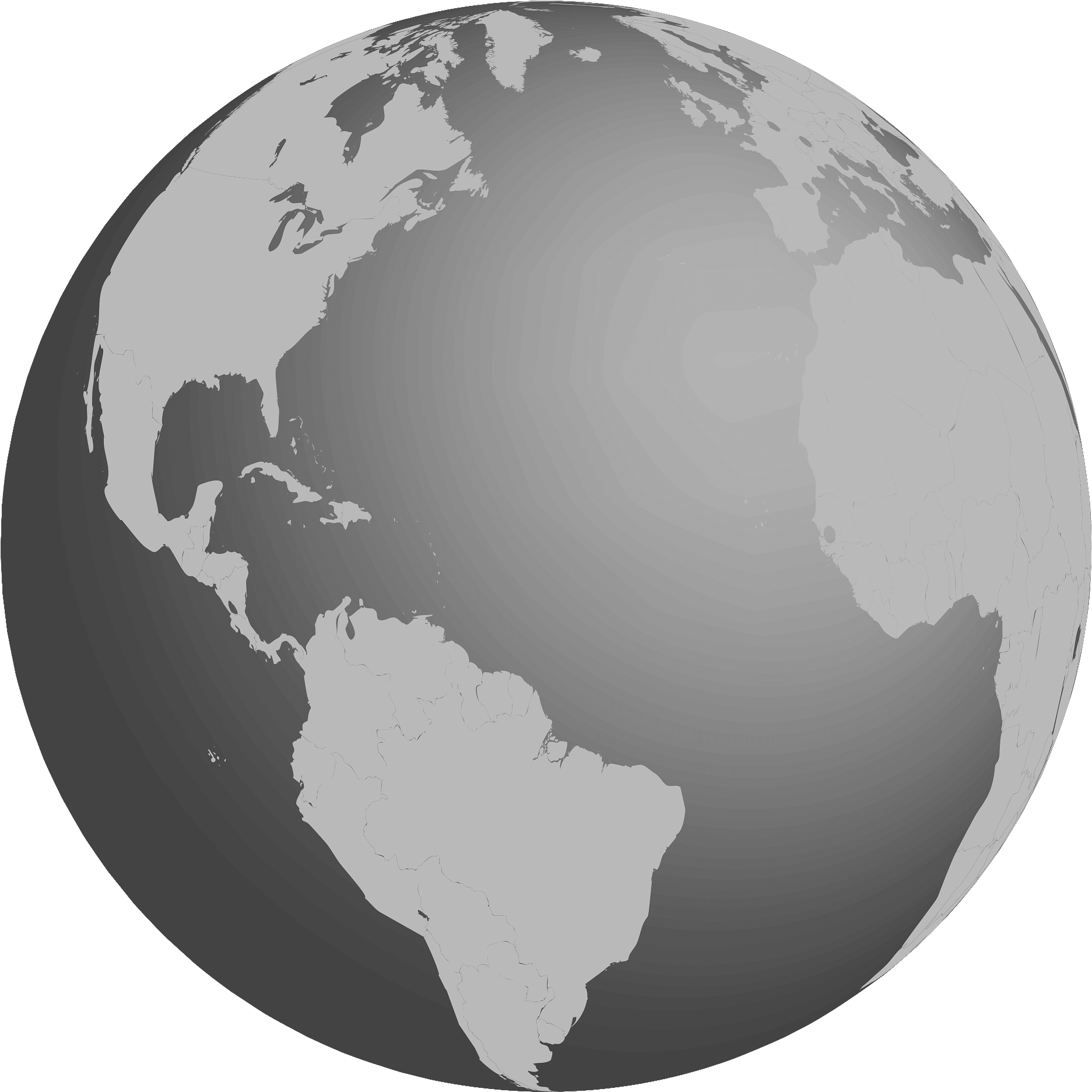 Grey Globe Png Clipart (1920x1920), Png Download