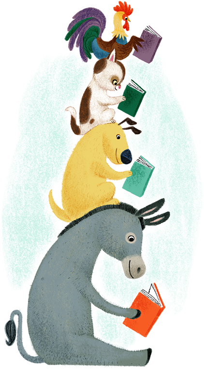 Animals Reading Books - Imagine Your Story Summer Reading 2020 Clipart (421x780), Png Download