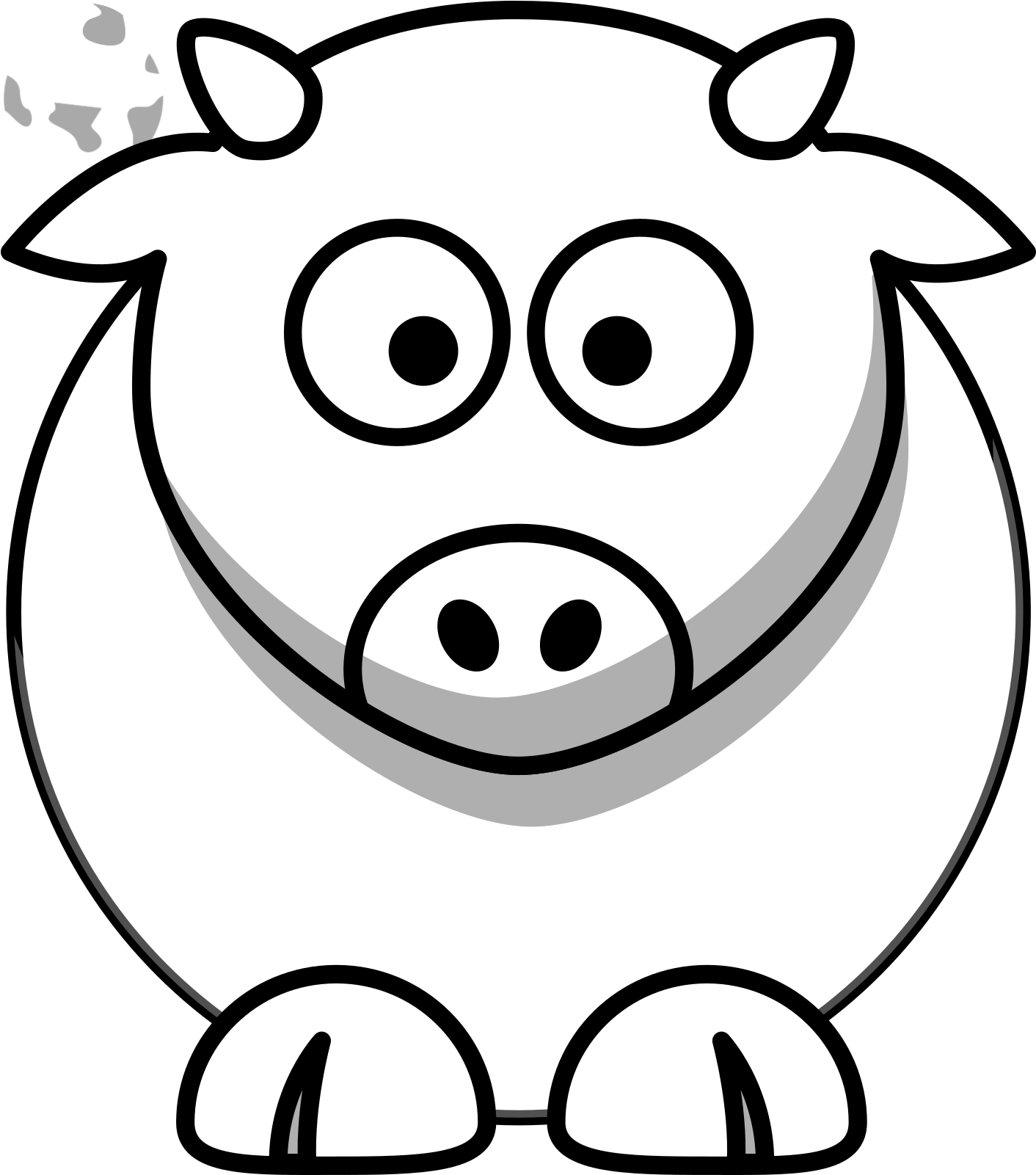 Transparent Cartoon Cow Png Clipart (1600x1600), Png Download
